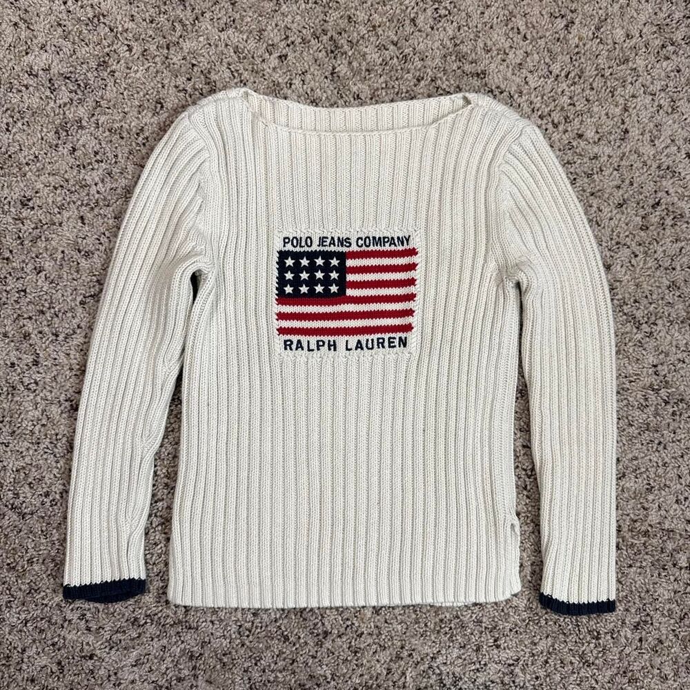 Polo-ralph-lauren Women's White and Cream Jumper